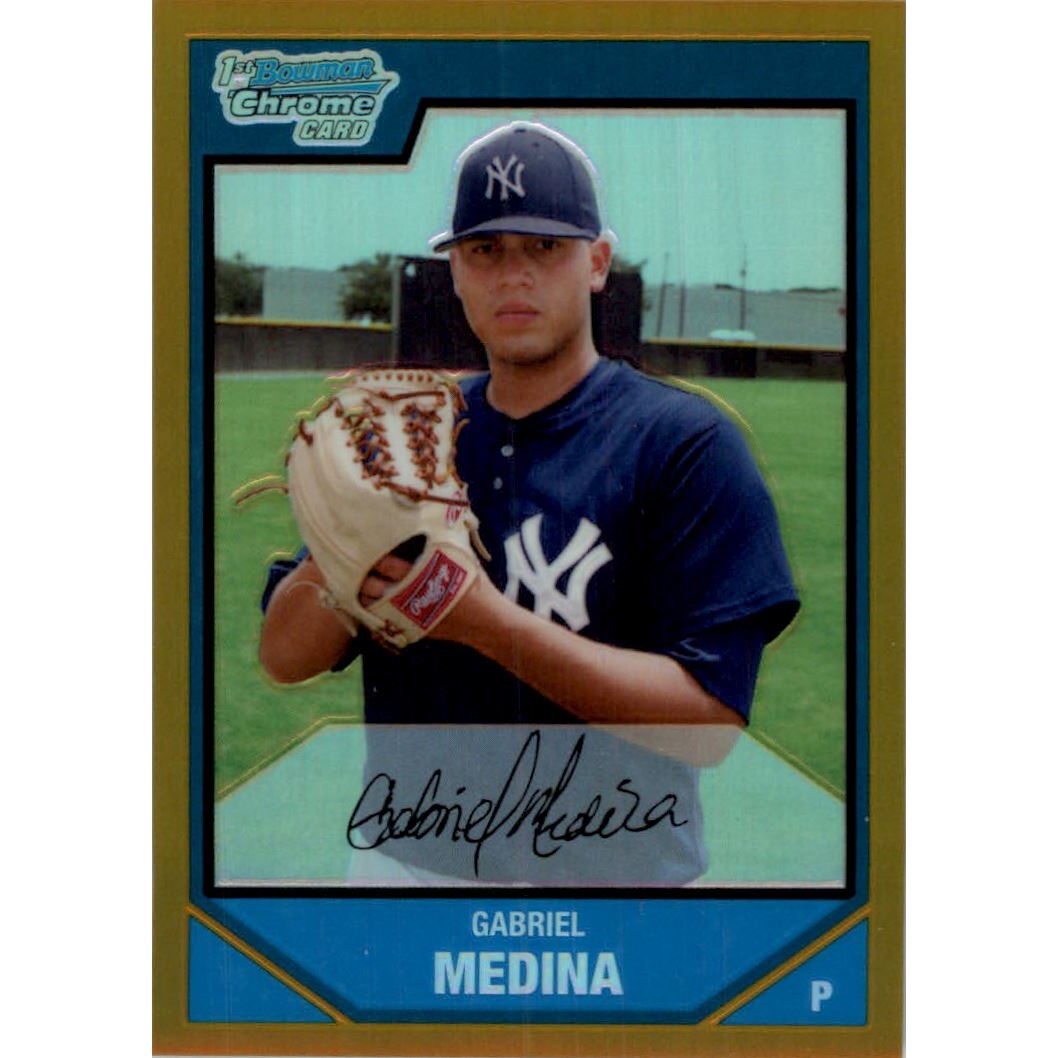 2007 Bowman Chrome Prospects Gold Refractors #BC87 Gabriel Medina