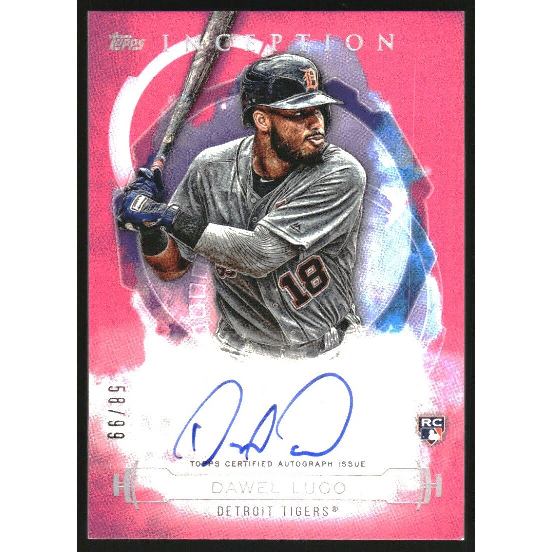 2019 Topps Inception Rookie and Emerging Stars Autographs Magenta #RESDL Dawel Lugo. rookie card picture