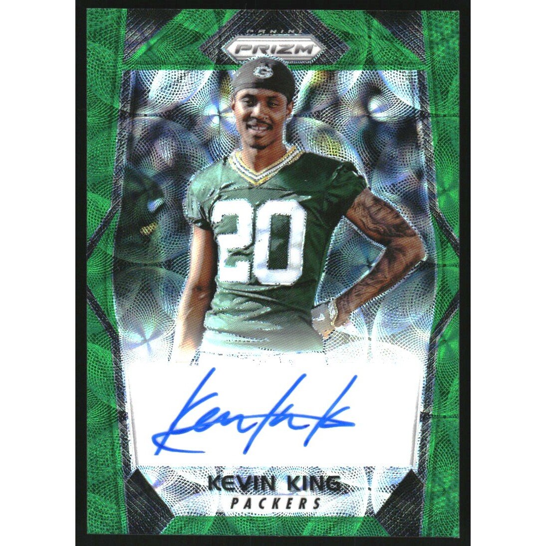 2017 Panini Prizm Rookie Autographs Prizms Green Scope #RAKK Kevin King. rookie card picture