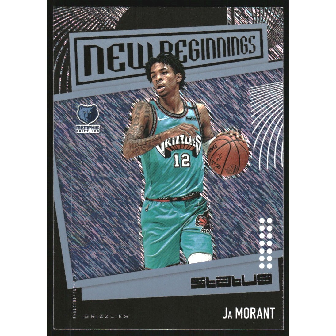 2019-20 Panini Status New Beginnings Blue #1 Ja Morant