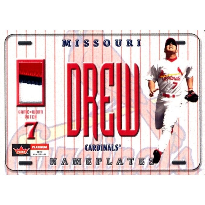 2001 Fleer Platinum Nameplates #4 J.D. Drew/170. rookie card picture