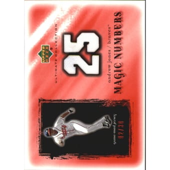 2001 Ultimate Collection Magic Numbers Game Jersey Red #MNAJ Andruw Jones