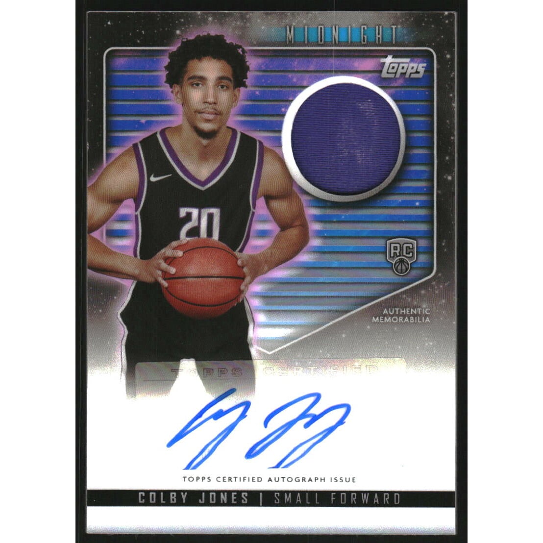 2023-24 Topps Midnight Rookie Jersey Autographs #RJACJ Colby Jones. rookie card picture