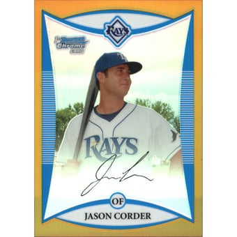 2008 Bowman Chrome Draft Prospects Gold Refractors #BDPP43 Jason Corder DP