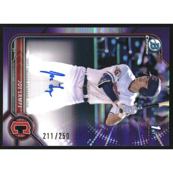 2022 Bowman Chrome Draft Autographs Purple Refractors #CDAJL Joe Lampe
