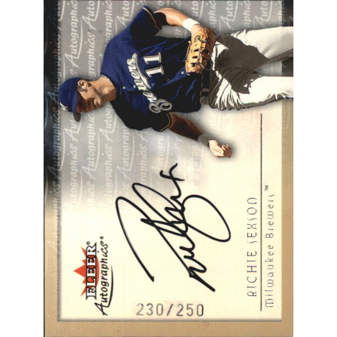 2001 Fleer Autographics Silver #90 Richie Sexson. rookie card picture