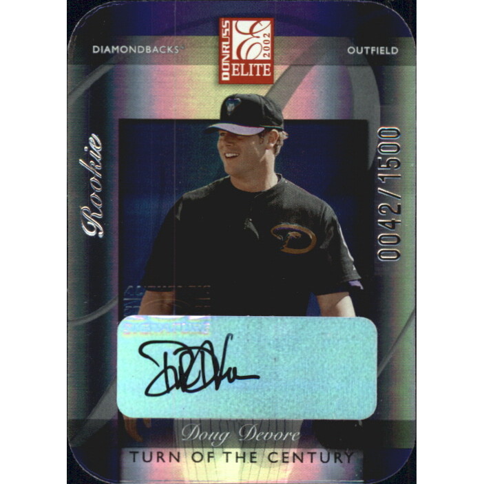 2002 Donruss Elite Turn of the Century Autographs #174 Doug Devore/150*