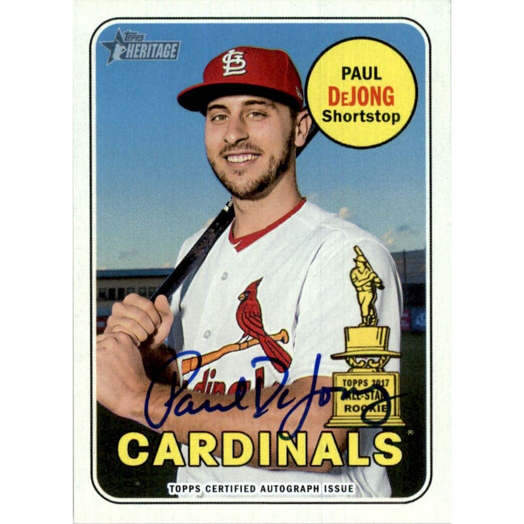 2018 Topps Heritage Real One Autographs #ROAPD Paul DeJong HN. rookie card picture