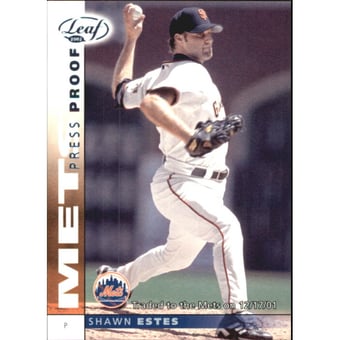 2002 Leaf Press Proofs Platinum #140 Shawn Estes