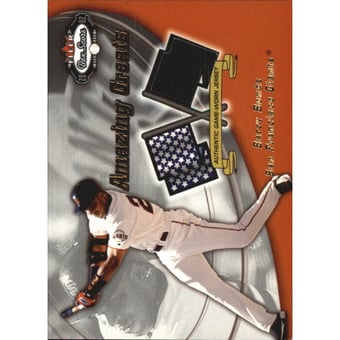 2002 Fleer Box Score Amazing Greats Single Swatch #2 Barry Bonds