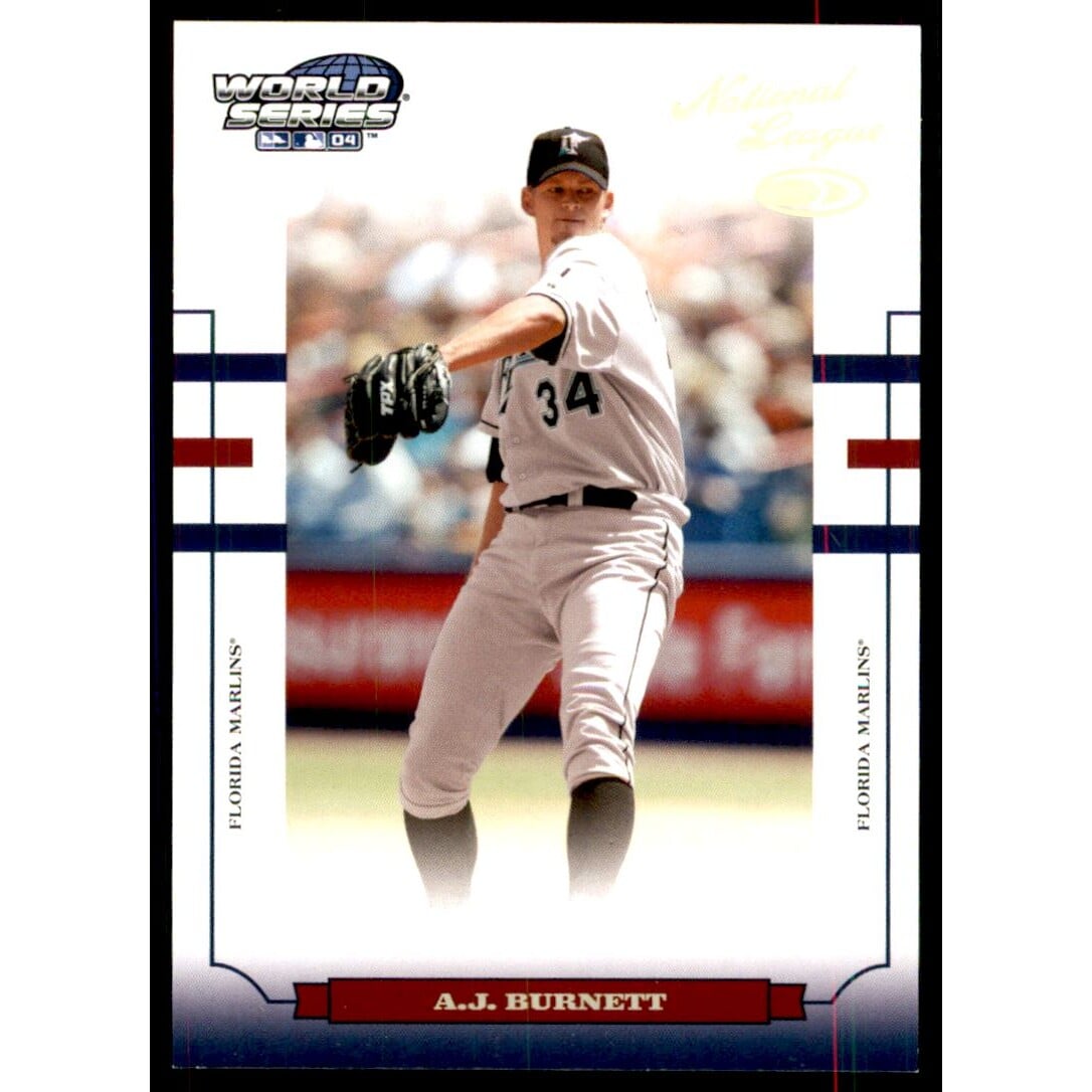 2004 Donruss World Series HoloFoil 10 #70 A.J. Burnett. rookie card picture