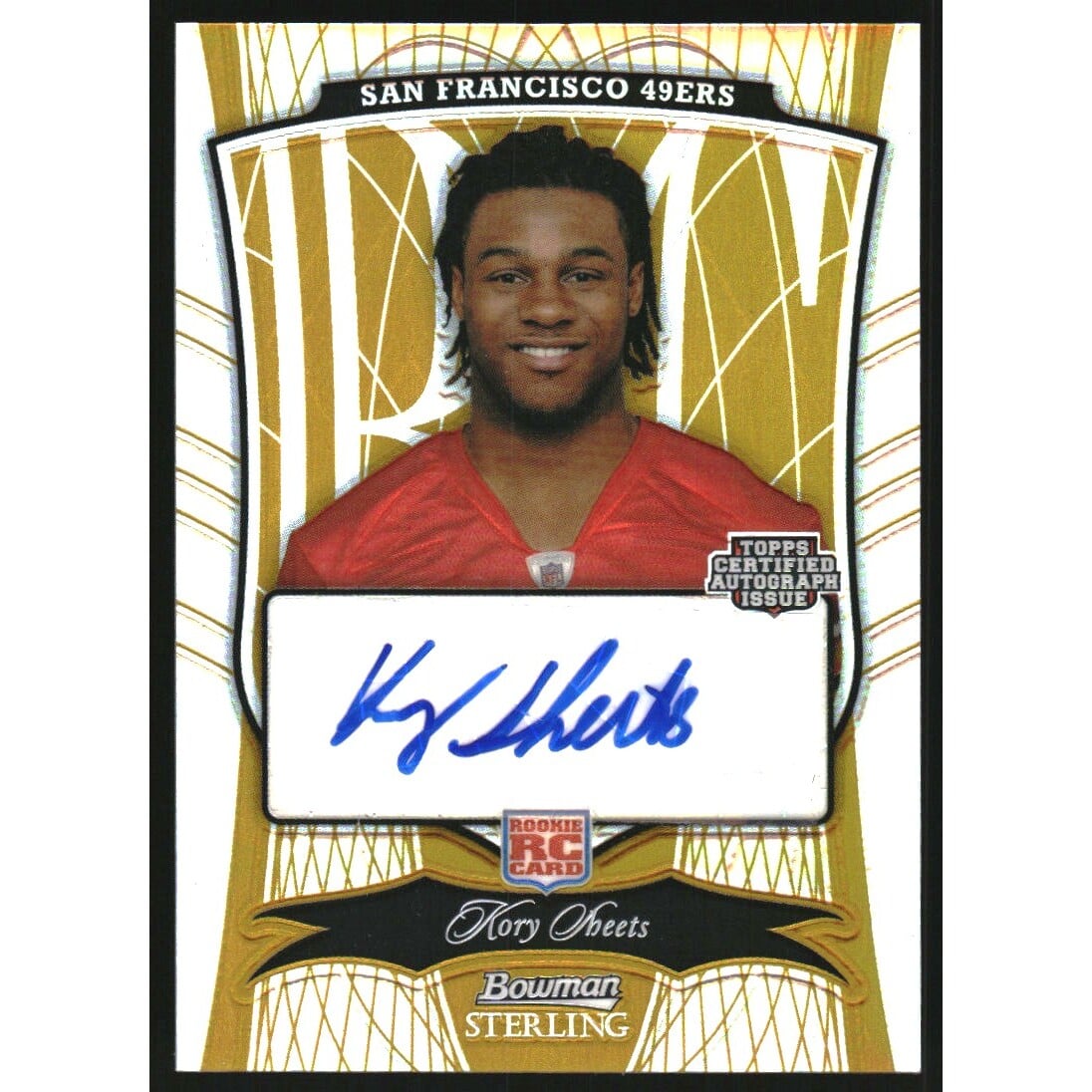 2009 Bowman Sterling Gold Refractors #111 Kory Sheets AU. rookie card picture