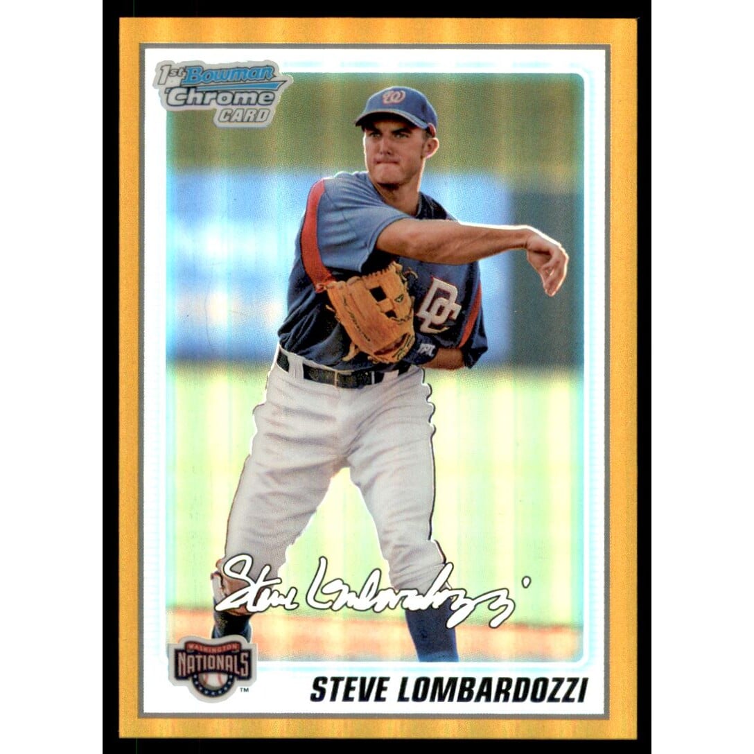 2010 Bowman Chrome Prospects Gold Refractors #BCP77 Steve Lombardozzi. rookie card picture