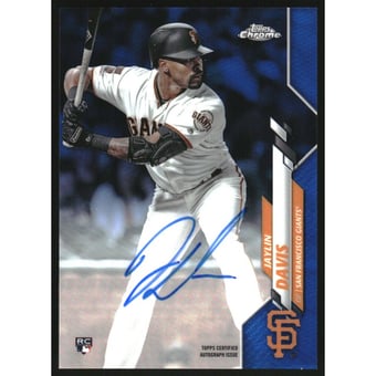 2020 Topps Chrome Rookie Autographs Blue Refractors #RAJDA Jaylin Davis