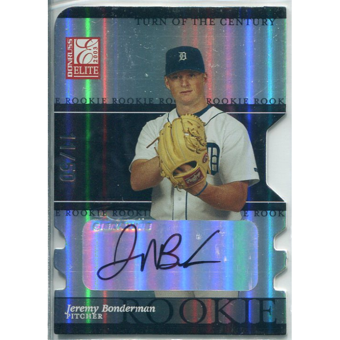 2003 Donruss Elite Turn of the Century Autographs #191 Jeremy Bonderman ROO. rookie card picture