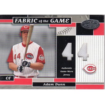 2002 Leaf Certified Fabric of the Game #102JN Adam Dunn/39