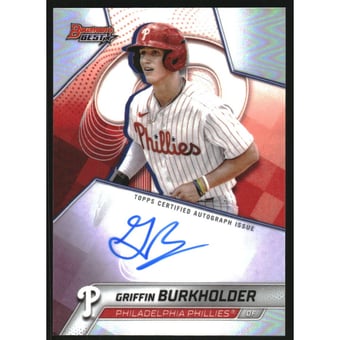 2025 Bowman's Best Best of '25 Autographs Refractors #B25GB Griffin Burkholder