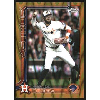 2025 Topps Chrome Update Gold RayWave Refractors #USC164 Carlos Correa