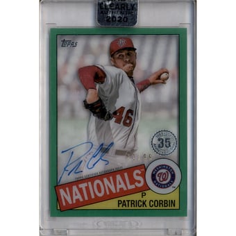 2020 Topps Clearly Authentic '85 Topps Autographs Green #TBAPC Patrick Corbin