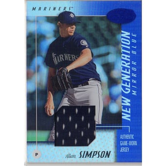 2002 Leaf Certified Mirror Blue #186 Allan Simpson NG Jsy