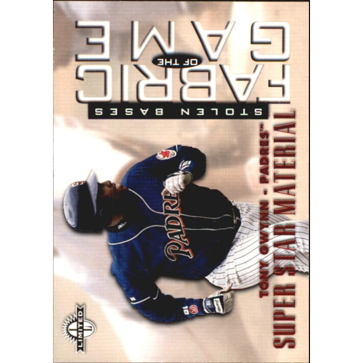 1997 Donruss Limited Fabric of the Game #2 Tony Gwynn SS. rookie card picture