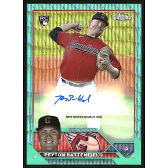 2023 Topps Chrome Update Autographs Aqua Wave Refractors #ACPBA Peyton Battenfield