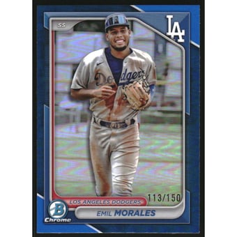 2024 Bowman Chrome Draft Blue Refractors #BDC113 Emil Morales