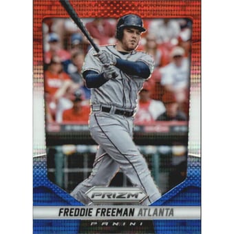 2014 Panini Prizm Prizms Red White and Blue Pulsar #137 Freddie Freeman