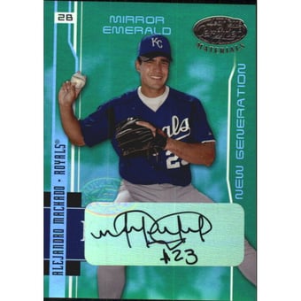 2003 Leaf Certified Materials Mirror Emerald Autographs #212 Alejandro Machado NG