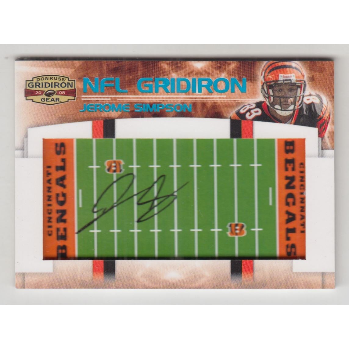 2008 Donruss Gridiron Gear NFL Gridiron Rookie Signatures #7 Jerome Simpson