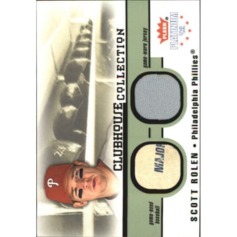 2002 Fleer Platinum Clubhouse Memorabilia Combos #32 Scott Rolen Ball-Jsy/125