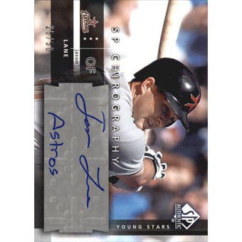 2003 SP Authentic Chirography Young Stars Silver #JL Jason Lane