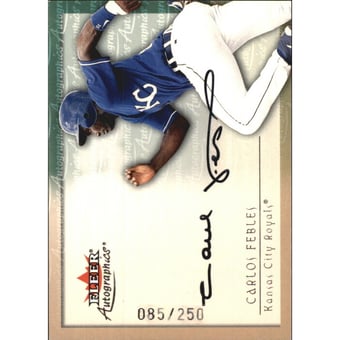 2001 Fleer Autographics Silver #35 Carlos Febles