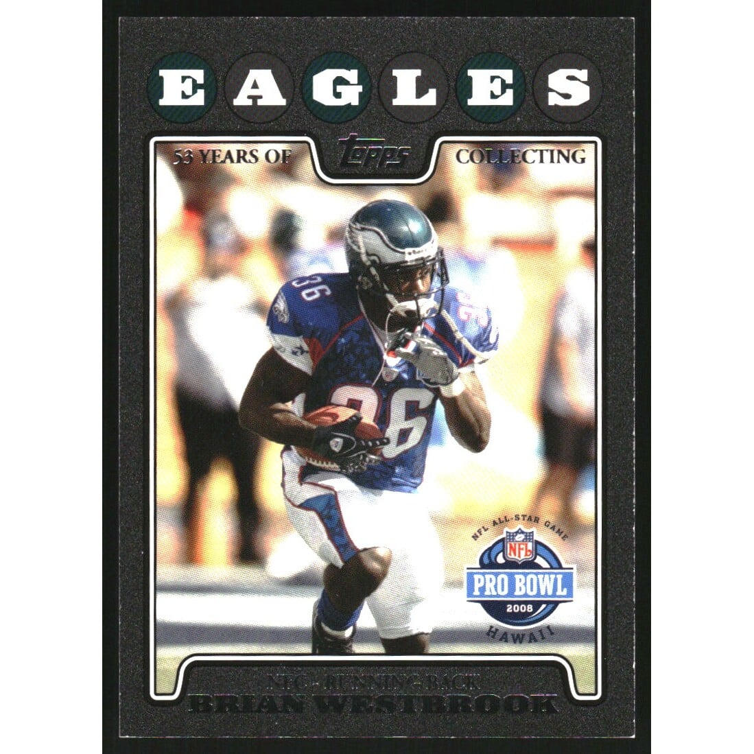 2008 Topps Black #300 Brian Westbrook PB. rookie card picture