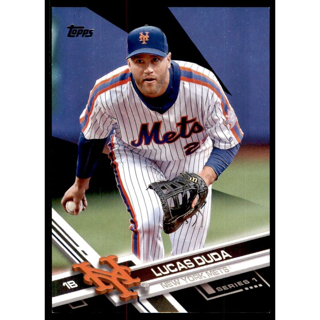 2017 Topps Black #236 Lucas Duda UER/Eric Campbell pictured. rookie card picture