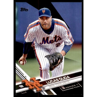 2017 Topps Black #236 Lucas Duda UER/Eric Campbell pictured