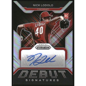 2022 Panini Prizm Debut Signatures Prizms Silver #24 Nick Lodolo