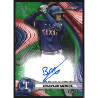 2024 Bowman's Best Best of '24 Autographs Green Refractors #B24BMO Braylin Morel