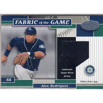 2002 Leaf Certified Fabric of the Game #37DY Alex Rodriguez M's/94