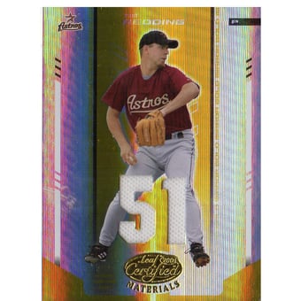 2004 Leaf Certified Materials Mirror Fabric Gold Number #193 Tim Redding Jsy