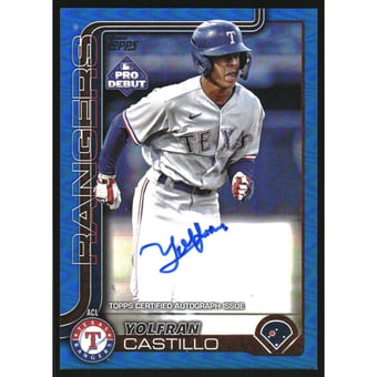 2025 Topps Pro Debut Autographs Blue Foil #PD51 Yolfran Castillo