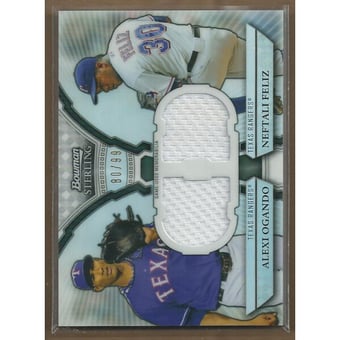 2011 Bowman Sterling Dual Relics Refractors #OF Alexi Ogando/Neftali Feliz