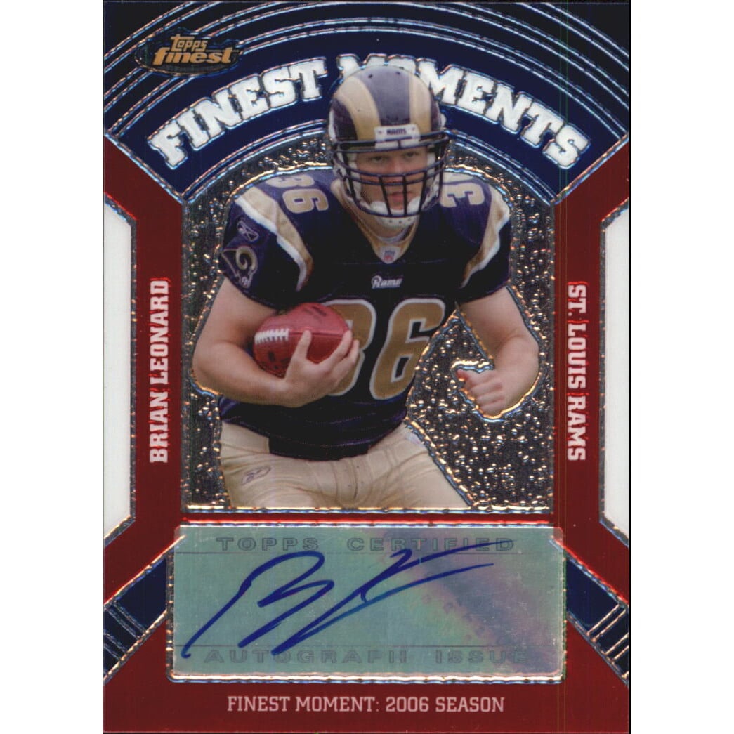 2007 Finest Moments Autographs #BL Brian Leonard D