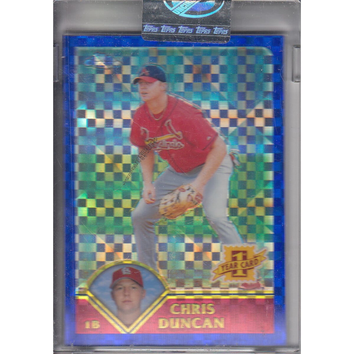 2003 Topps Chrome Uncirculated X-Fractors #201 Chris Duncan FY. rookie card picture