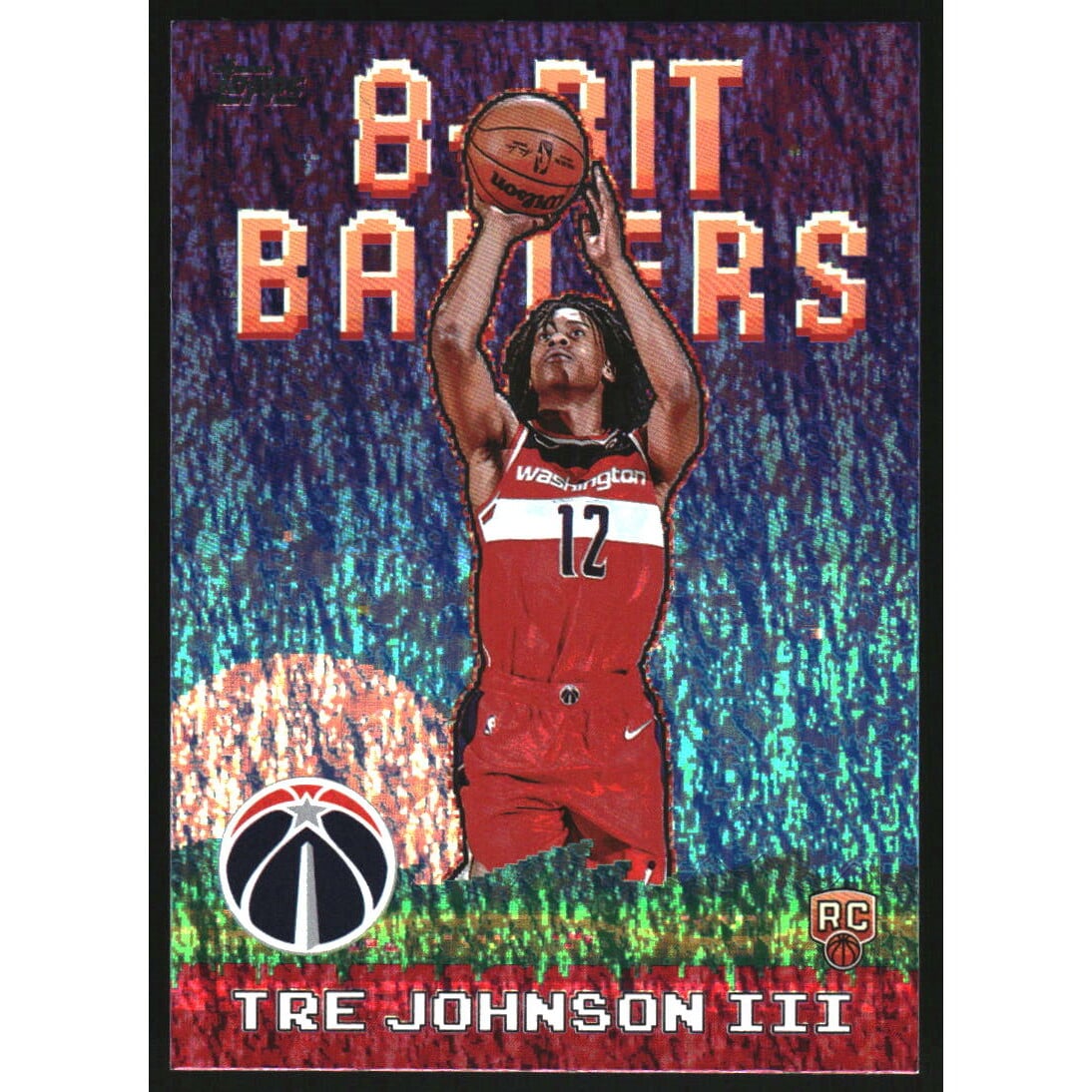 2025-26 Topps 8-Bit Ballers Holo Foil #8B36 Tre Johnson III. rookie card picture
