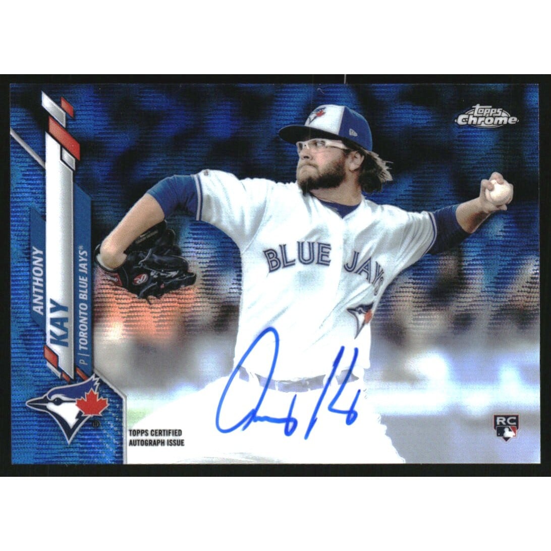 2020 Topps Chrome Rookie Autographs Blue Wave Refractors #RAAK Anthony Kay. rookie card picture
