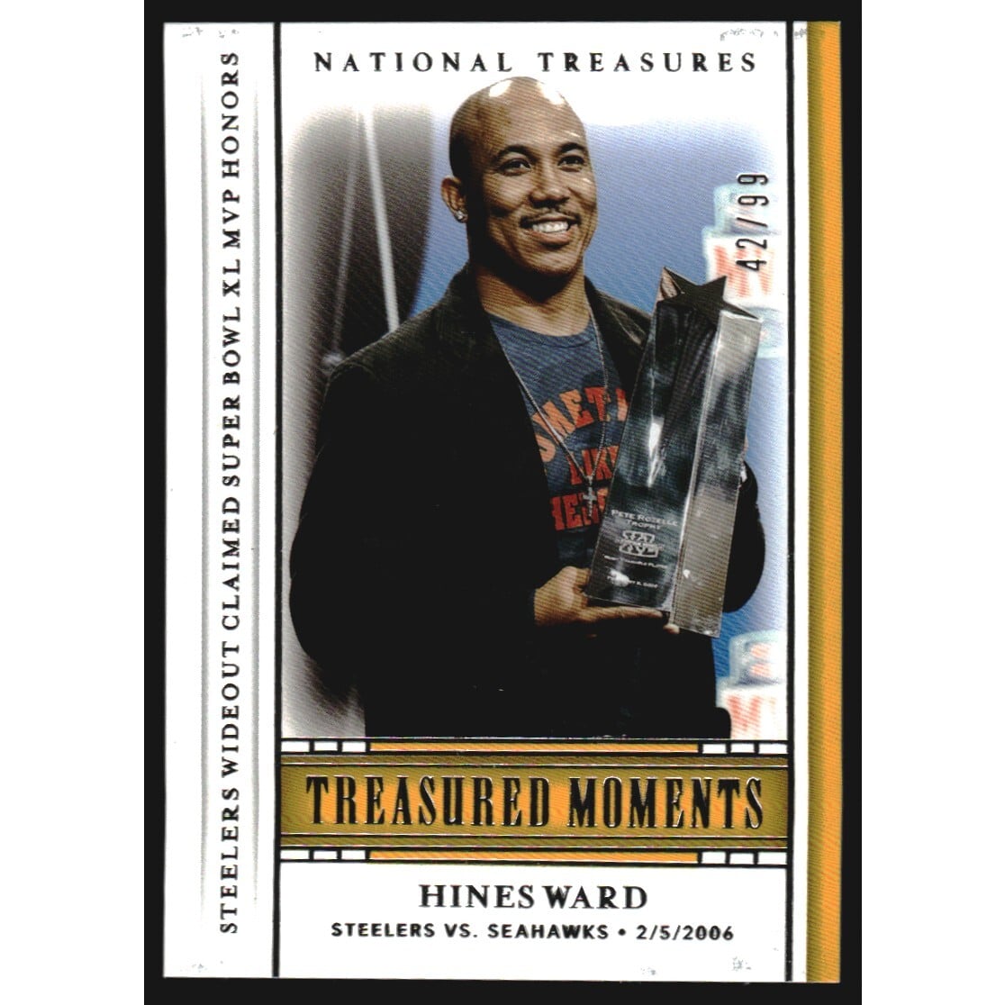 2020 Panini National Treasures Treasured Moments #38 Hines Ward. rookie card picture