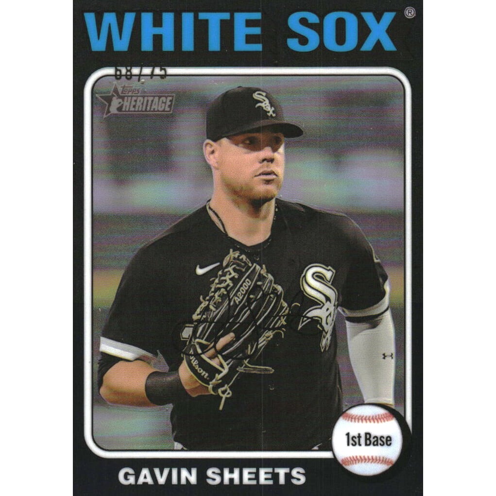 2024 Topps Heritage Chrome Black Refractors #694 Gavin Sheets HN. rookie card picture