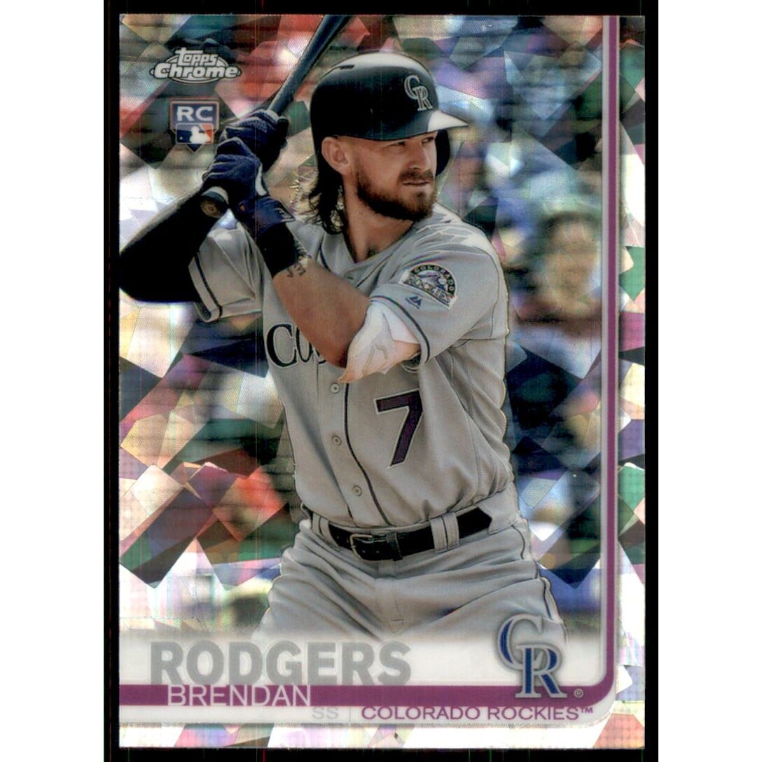 2019 Topps Chrome Sapphire #678 Brendan Rodgers RC. rookie card picture