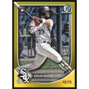 2025 Bowman Chrome Yellow Refractors #88 Edgar Quero